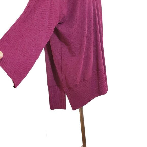 Style & Co 2XL Fuchsia Pullover Sweater V-Neck Drop Shoulder Long Sleeve NWT - Picture 6 of 9